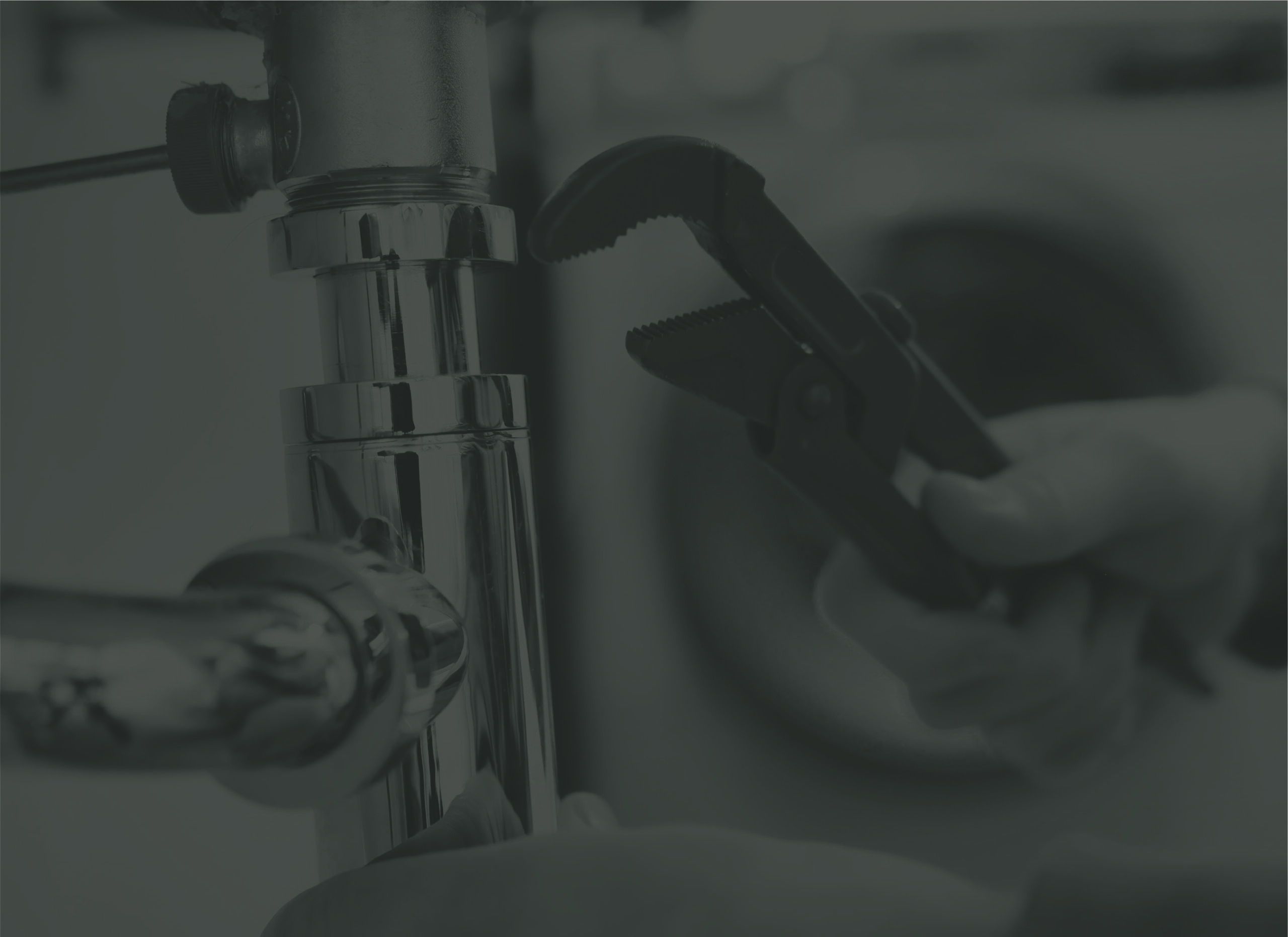 Pipe wrench and pipe.